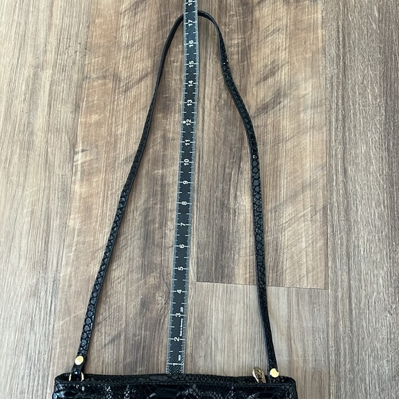 Black Micheal Kors Patent Animal Print Clutch Strap Bag - Picture 13 of 13